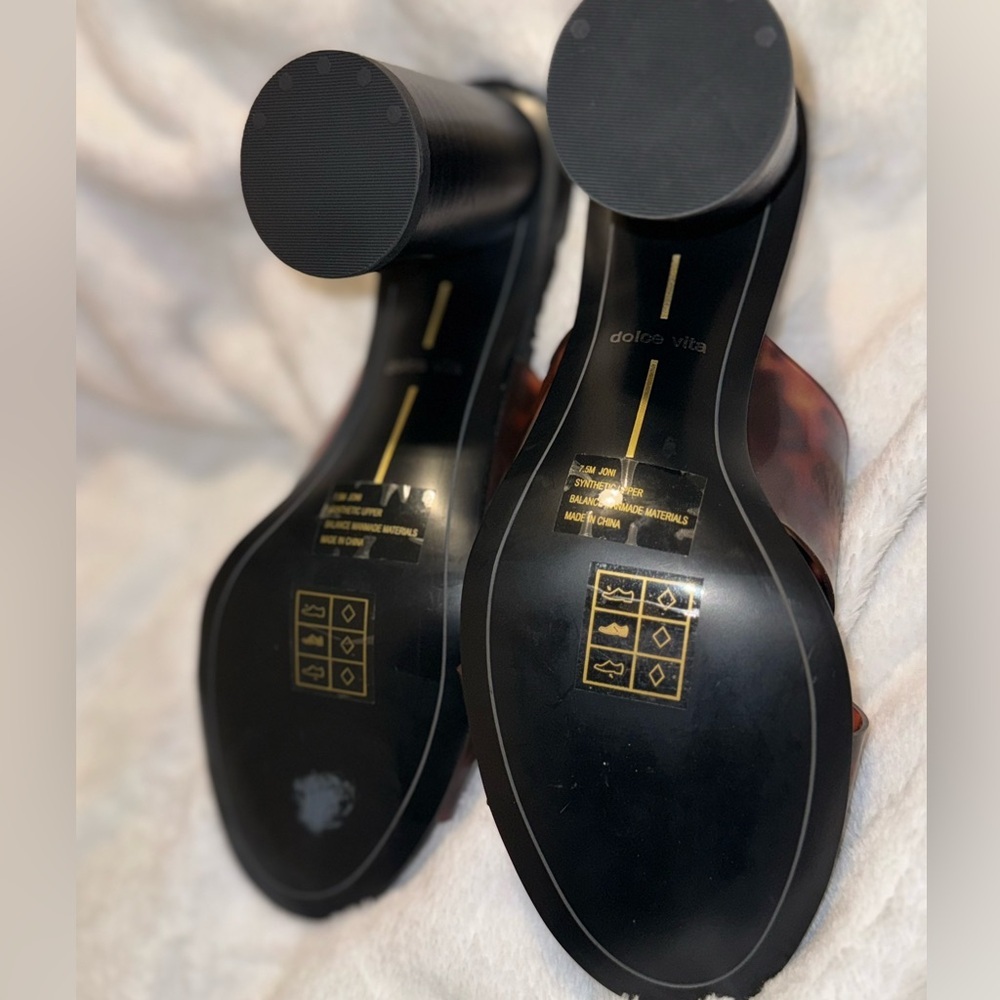 Dolce vita Joni style leopard shoes 7.5 Block heels New*! - Picture 10 of 12